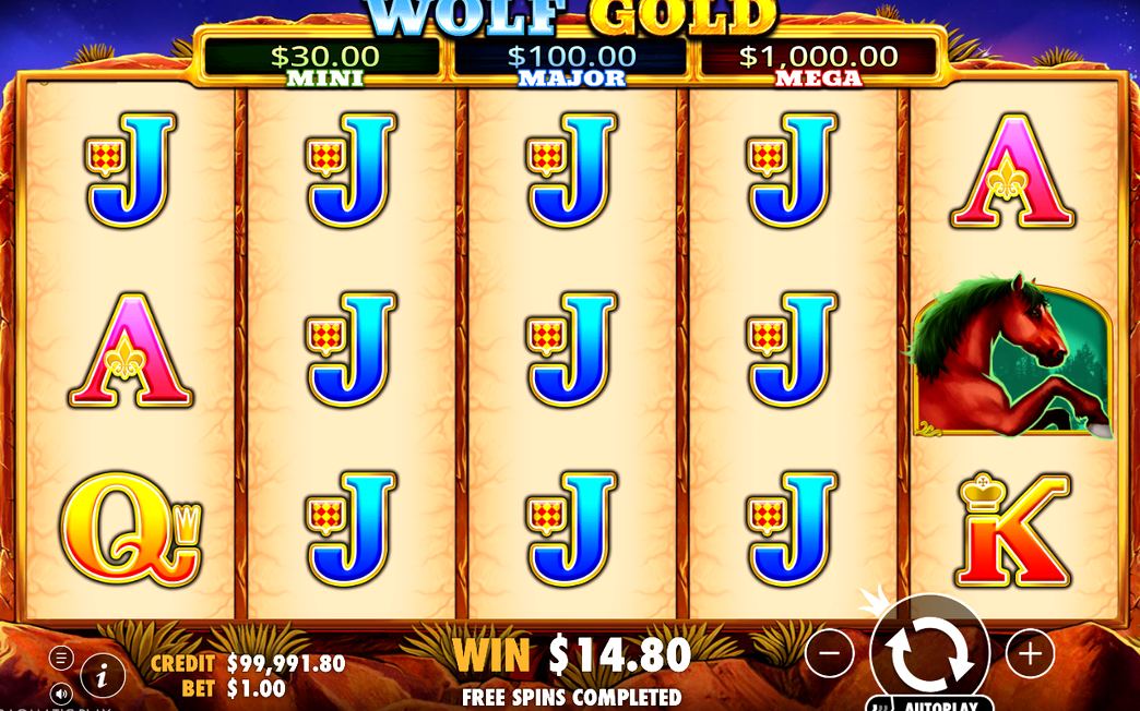 Five free spins running with one giant symbol centred