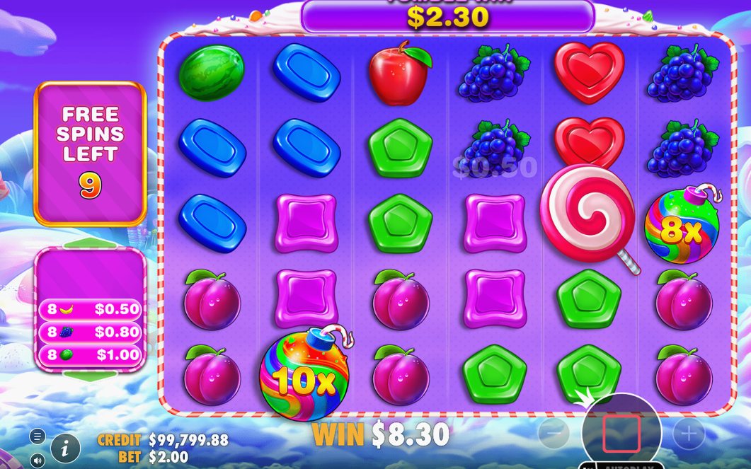 Free spins with multiplier bombs holding their values