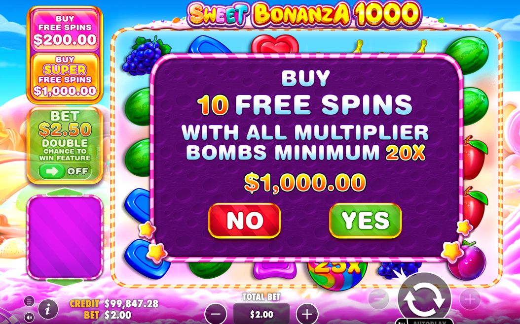 Tumble sequence with wild candy multipliers sliding in